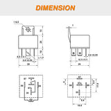 5 Pin Automotive SPDT Tilt Trim Relay Replacement 12V 40/30 AMP Electrical Power Relay Switch Bosch Style