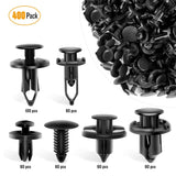 400 Pcs Universal Plastic Fender Clips For GM Ford Chrysler Toyota Honda with 6 Size Auto Body Retainer Retaining Clips