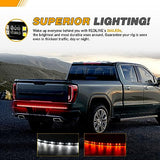 GOOACC 60” Truck Tailgate Light Bar 5 Function 108 LED Double Row Universal Rear Light Bar for Pickup with Red Running Brake Light Turn Signal Lights White Reverse Light, 2 Years Warranty