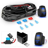 2PCS 18W Spot LED Pods W/ 12V 5Pin Rocker Switch Off Road Wiring Harness-2 Leads