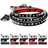 48”/49” Truck Tailgate Light Strip 5 Function 90 LED Red/White Single Row Universal Rear Light Bar for Pickup Brake Light Running Light Turn Signal Lights Reverse Light