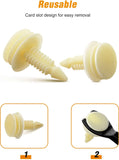 50 Pcs Nylon Front Door Trim Panel Retainers Retaining Clips for GM 10153057 Chevy Buick GMC Jimmy Pontiac Grand Prix 8mm Hole