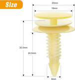 50 Pcs Nylon Front Door Trim Panel Retainers Retaining Clips for GM 10153057 Chevy Buick GMC Jimmy Pontiac Grand Prix 8mm Hole