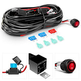 2 Pcs 18W Flood Led Pods Flush Mount with Off Road Wiring Harness kit
