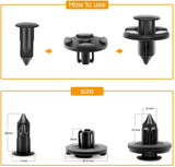 100 Pcs Retainer Retaining Clips OEM Replacement-#01553-09321 8mm