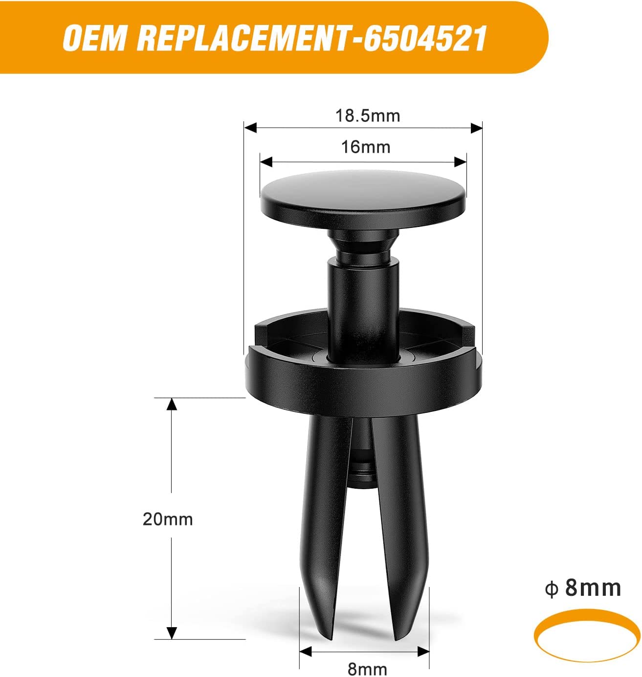 100 PCS Car Bumper Retainer Clips, 6 type Nylon Fasteners Rivet Replacement Kit, Push-in Screw Bumper Push Rivet Clip with 5 Fastener Removers 100 PCS Car Bumper Retainer Clips, 6 type Nylon Fasteners Rivet Replacement Kit, Push-in Screw Bumper Push Rivet Clip with 5 Fastener Removers