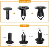 100 Pcs Nylon Bumper Rivet Retainer Retaining Clips For GM 21030249 Ford N807389S