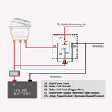 6 Packs Relay Harness Set 5-Pin 30/40A 12V SPDT with Interlocking Relay Socket and Harnesses