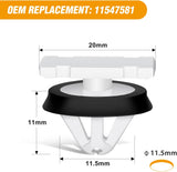 30 Pcs Body Side Exterior Trim Moulding Clip with Sealer For GM 11547581 Chevrolet Buick Cadillac GMC Enclave CT6 XT5 XTS Cruze