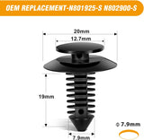 50 Pcs Door Trim Panel Retainer Clips fOR Ford Lincoln Mercury Bronco Mustang F150 F-250 F-350 OEM #N801925-S N802900-S
