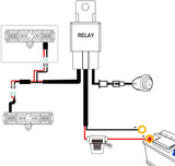 12 Inch 72W Led Light Bar Spot Flood Combo with 16AWG 3Pin Rocker Switch Wiring Harness kit