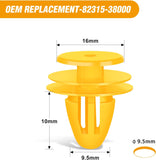 50 Pcs 9.5mm Hole Door Trim Panel Retainer Clips For Hyundai 82315-38000 Accent Azera Elantra Equus Santa Fe Sonata Tucson Veloster GM 94530565