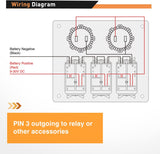３Gang Rocker Switch Panel with USB Charger and Cigar Lighter
