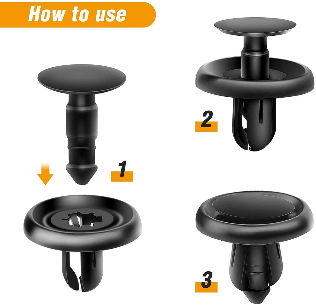 100 Pcs PushType Retainer Retaining for Lexus Toyota Body Clips, Spla