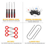 GOOACC 102Pcs Trim Removal Tool, Auto Terminal Removal Tool, Auto Clip Pliers Stereo Removal Tools, Car Upholstery Repair Removal Kit,Precision Hook and Pick Set, Round Handle Crowbar