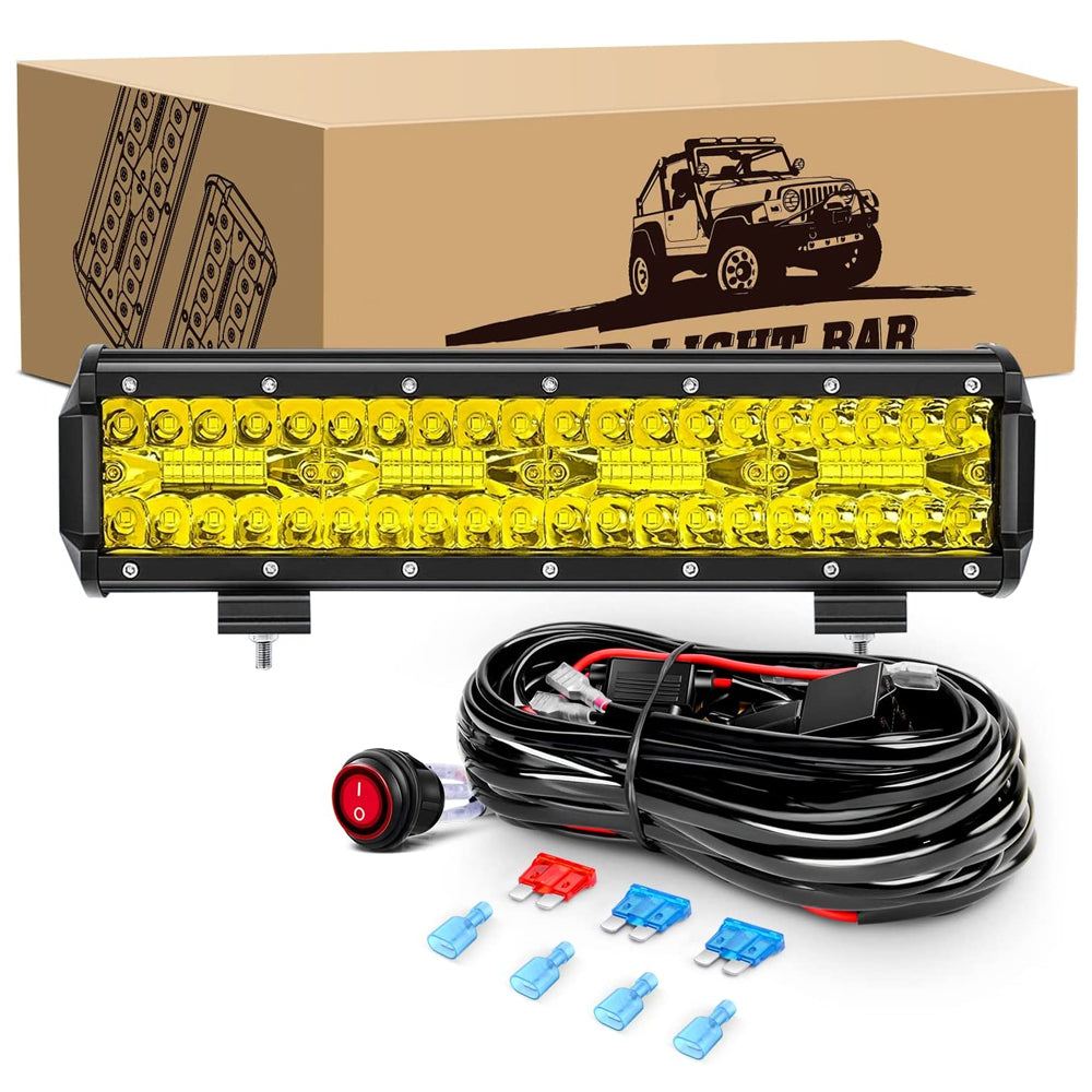 Willpower 12 Inch 30 cm 240 W LED Work Light Bar LED Headlight 12 V 24 V  Waterproof Floodlight Spot Combo LED Bar for Off-Road Car Tractor  Additional