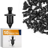 50 Pcs M6 Fender Clip Retainer Bumper Nylon Push Rivet Pins Bolt Motorcycle Hardware (2005-6SRIV) for Honda Kawasaki Suzuki GSX-R Yamaha YZF R1 R6 ATV Moto Car