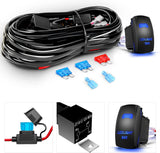 52 Inch Curved 783W 78000LM Triple Row Flood Spot Combo LED Light Bar with 12AWG 5Pin Rocker Switch Wiring Harness Kit