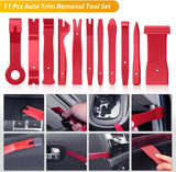 GOOACC 200Pcs Trim Removal Tool, Auto Push Pin Bumper Retainer Clip Set Fastener Terminal Remover Tool Adhesive Cable Clips Round Handle Crowbar Removal Kit Car Panel Radio Removal Auto Clip Pliers