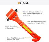 2 Pcs Car Hammer Seatbelt Cutter