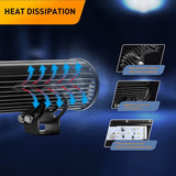 20 Inch 420W Combo Led Light Bar 2PCS 4Inch 60W Combo LED Pods with 16AWG Off Road Wiring Harness-3 Leads