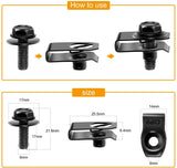 70 Pcs Engine Under Cover Splash Shield Guard Body Bolts Bumper Fender Liner Push Retainer Clips