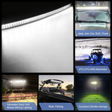 52 Inch Curved 783W 78000LM Triple Row Flood Spot Combo LED Light Bar with 12AWG 5Pin Rocker Switch Wiring Harness Kit