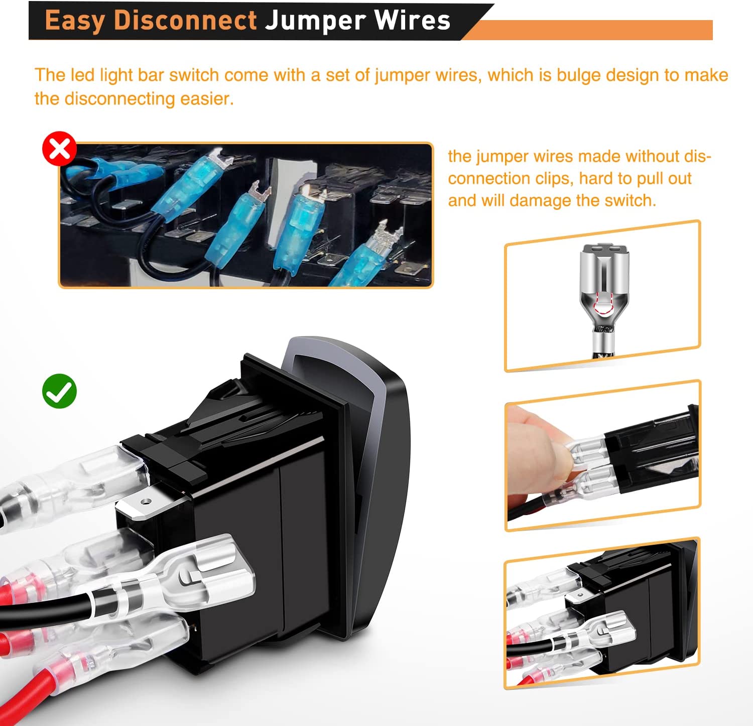 Interruttore A Bilanciere Da 5 Pezzi, Doppia Presa USB Caricabatteria Da 12 V Voltmetro A Led Per Auto Barca Camion Camper Blu 73824643 - Foto 3