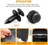 40 Pcs Nylon Bumper Fastener Rivet Retainer Retaining Clips