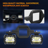 4 Inch 60W Led Pods with 2.5 Inch Tow Hitch Mounting Brackets