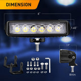 2 Pcs 18W Spot Fog Led Work Lights