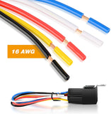 6 Packs Relay Harness Set 5-Pin 30/40A 12V SPDT with Interlocking Relay Socket and Harnesses