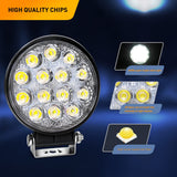 2 Pcs 4.5Inch 42W 4200LM Led Work Light