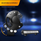 20 Inch 126W Combo Led Light Bar 2PCS 4 Inch 18W Spot LED Pods with 16AWG Off Road Wiring Harness-3 Leads