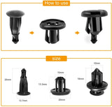 100 Pcs 7mm 8mm 10mm Nylon Push Expansion Screws Replacement Kit For GM 21030249 Ford N807389S