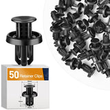 50 Pcs Bumper and Wheel Well Liner Push-Type Retainer Fender Grille Under Cover Clips OEM:#91505-TM8-003 For Honda Acura