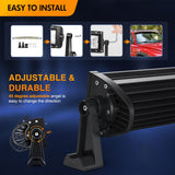 52 Inch Curved 783W 78000LM Triple Row Flood Spot Combo LED Light Bar with 12AWG 5Pin Rocker Switch Wiring Harness Kit
