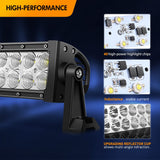 22 Inch 120W Spot Flood Combo Led Light Bar with 16 AWG Wiring Harness Kit