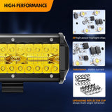 12 Inch 240W 30000LM Led Light Bar Spot Flood Combo with 12V 3Pin Rocker Switch Wiring Harness kit