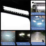 12 Inch 300W Led Light Bar 2PCS 4Inch 60W LED Pods with 16AWG 3Pin Rocker Switch Wiring Harness kit