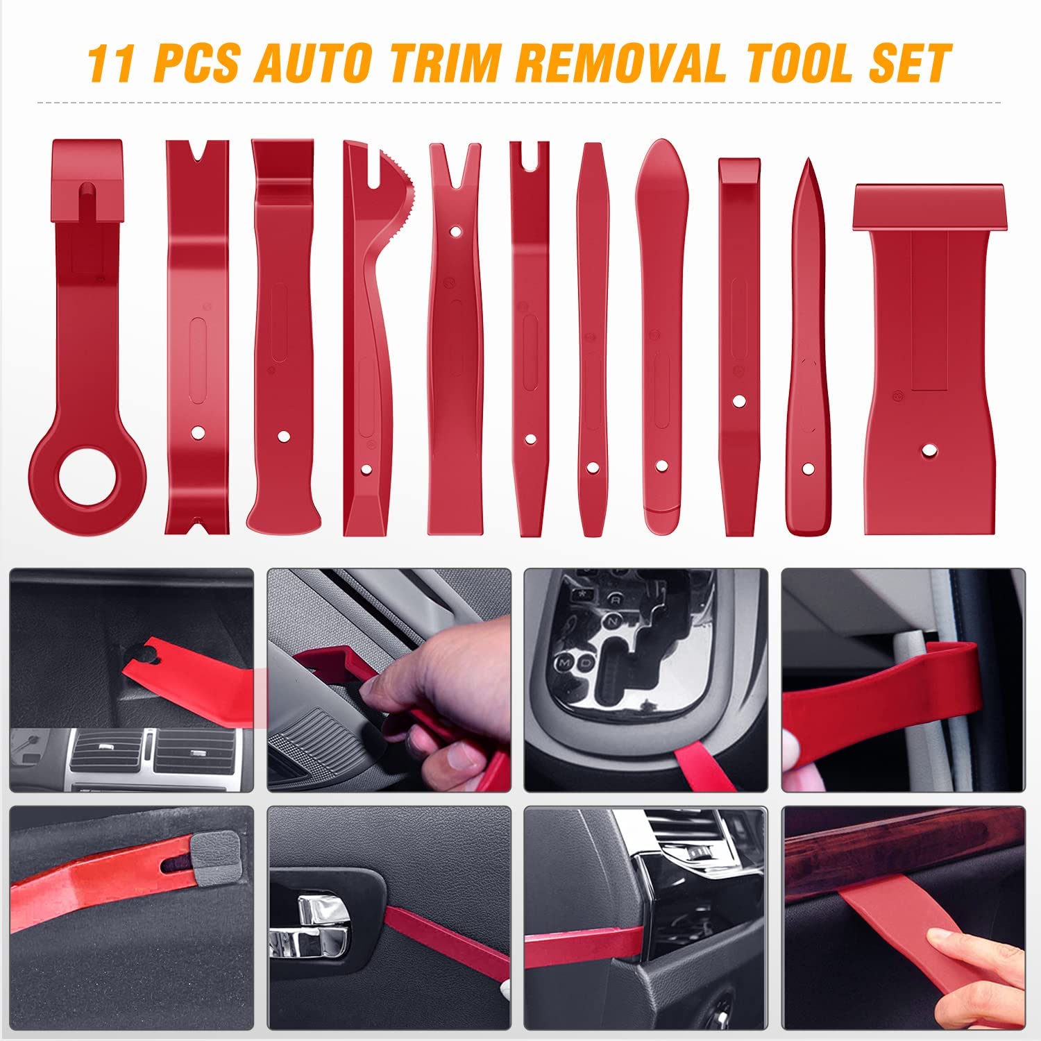238 Pcs Trim Removal Tool Auto Push Pin Bumper Retainer Clip Set Red