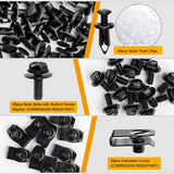 70 Pcs Engine Under Cover Splash Shield Guard Body Bolts Bumper Fender Liner Push Retainer Clips