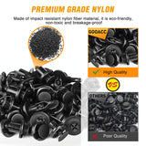 120 Pcs Car Bumper Retainer Retaining Clips & Nylon Fasteners Rivet Kit 6mm 7.6mm 8mm 8.8mm 10mm Door Trim Panel Clips Bumper Push Rivet Clips