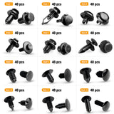480 Pcs Bumper Retainer Clips with Fastener Remover Car Plastic Rivets Push Retainer Kit -Door Trim Panel Clips for Toyota GM Ford Honda Acura Chrysler
