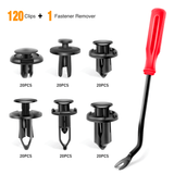 120 Pcs Car Retainer Retaining 6.3mm 8mm 9mm 10mm Expansion Screws Replacement Kit Bumper Push Rivet Clips