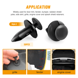 120 Pcs Car Retainer Retaining 6.3mm 8mm 9mm 10mm Expansion Screws Replacement Kit Bumper Push Rivet Clips