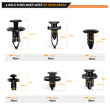 200 Pcs Push Bumper Fastener Rivet Clips with 6 Size Auto Body Retainer Clips Bumpers for GM, Ford & Ch