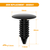 60 Pcs Blind Rivet Fender Flare Rocker Moulding Clip 6506007AA 68039280-AA 6030441 For Jeep Wrangler Chrysler Ford GMC