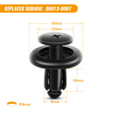 100 Pcs 7mm 8mm 10mm Compatible with Subaru Push Type Retainer Retaining Fasteners Rivets Clips OEM Upgrade for 90914-0007, 90913-0067 & 90914-0051 + Bonus Fastener Remover