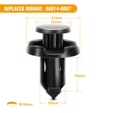 100 Pcs 7mm 8mm 10mm Compatible with Subaru Push Type Retainer Retaining Fasteners Rivets Clips OEM Upgrade for 90914-0007, 90913-0067 & 90914-0051 + Bonus Fastener Remover